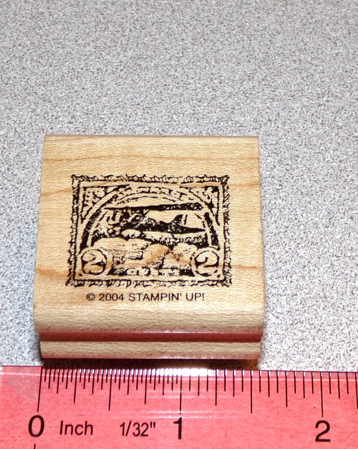 Airplane Postage Stamp Single Rubber Stamp 2 cents by Stampin Up Office Ephemera