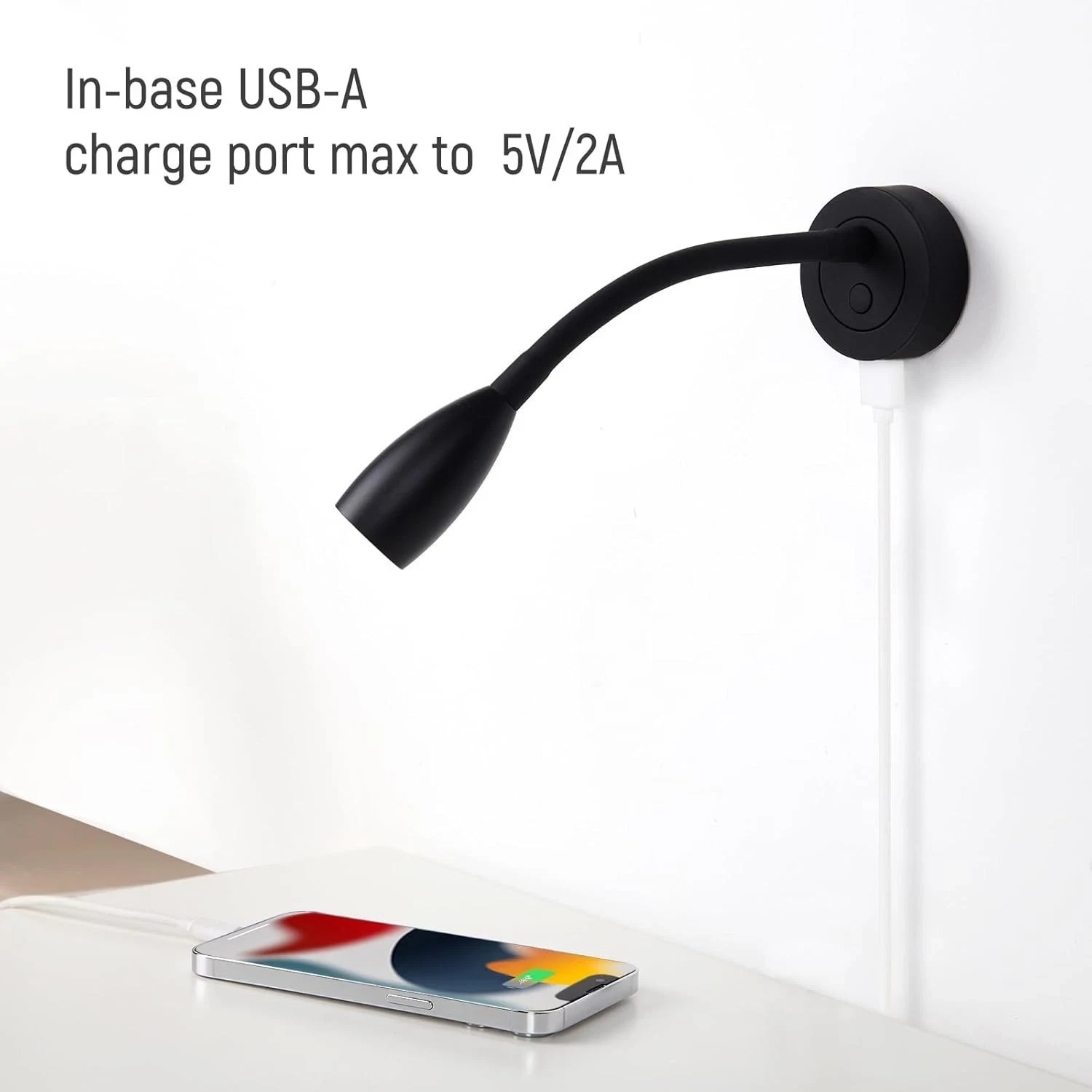 12V LED Dimmable Reading Light 2 Pack, RV Bedside Reading Lamp with USB Charger