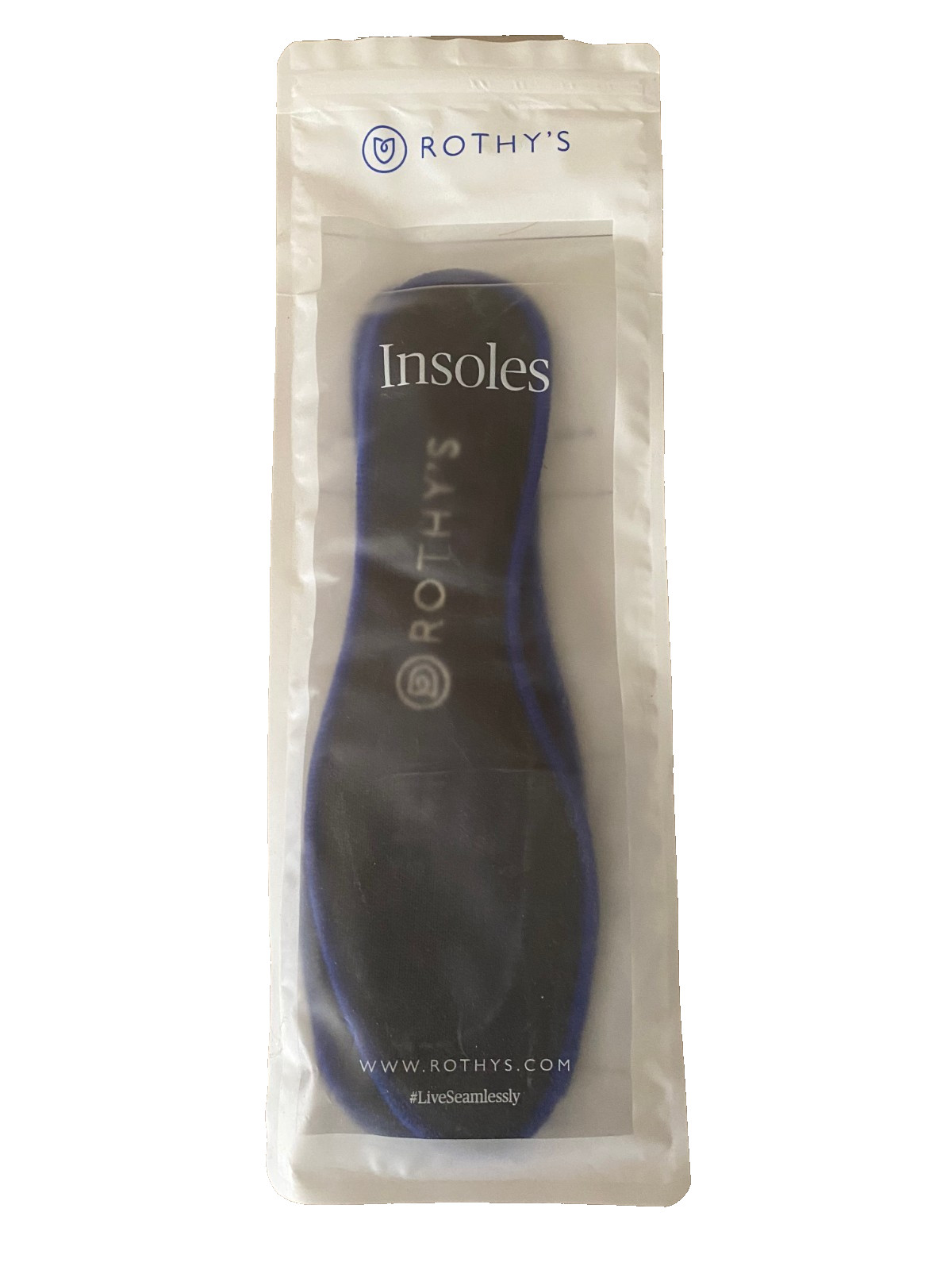 New Rothy's The Flat REPLACEMENT INSOLES Size 7.5 Black/Blue