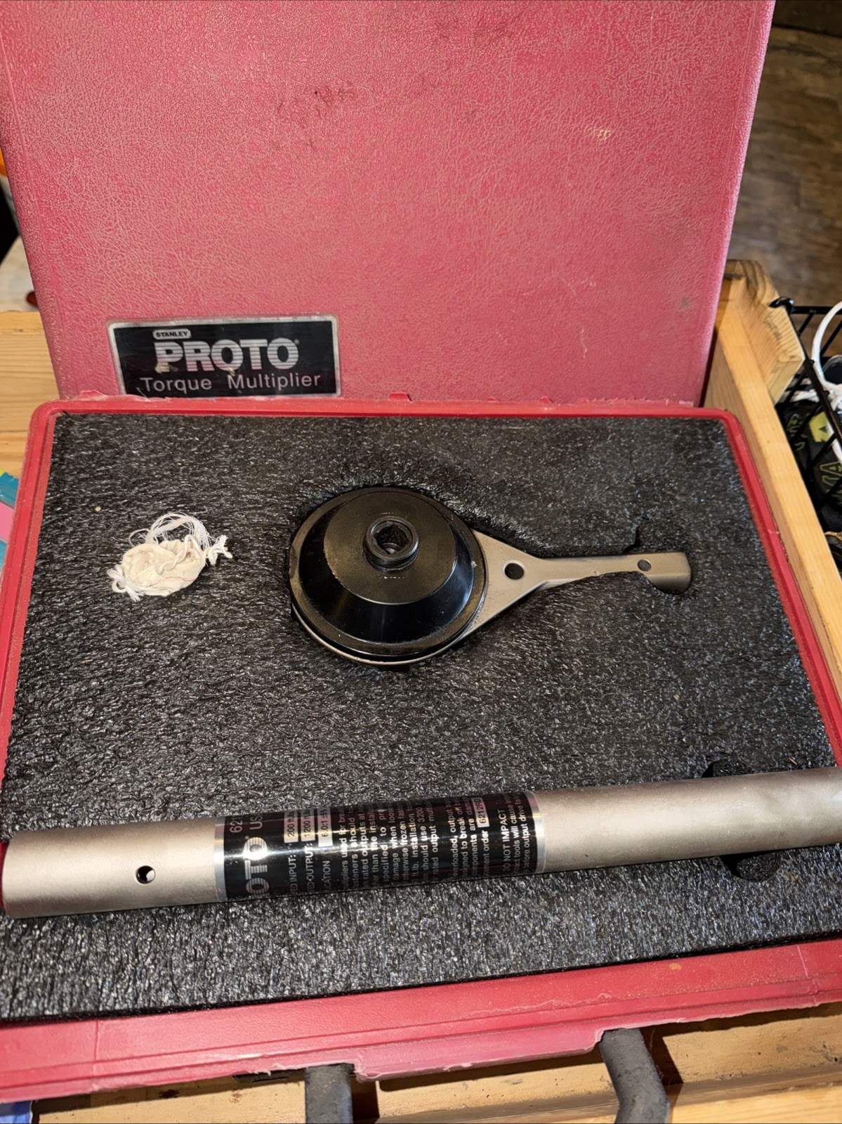 Used Proto 6212 Torque Multiplier 6:1 Ratio 1200 Ft-LBS Max Output with Case