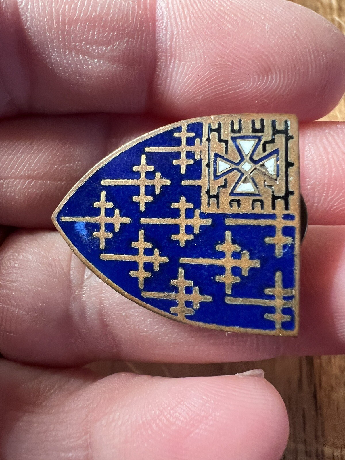 34th Infantry (long post) NH Unit Crest, DI, DUI Pinback