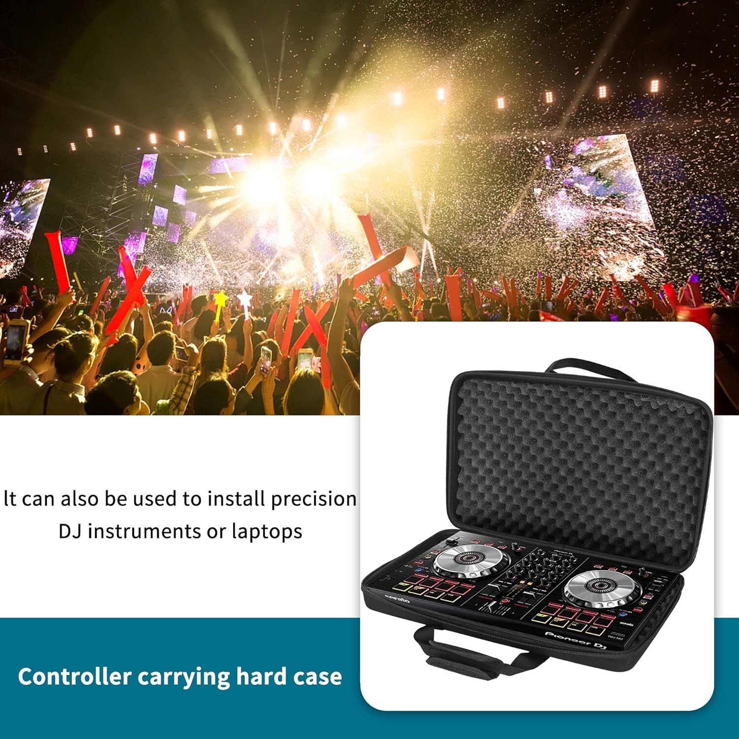 Stylish Travel Case for DDJ Controllers with Argyle Pattern and Buffer Sponge