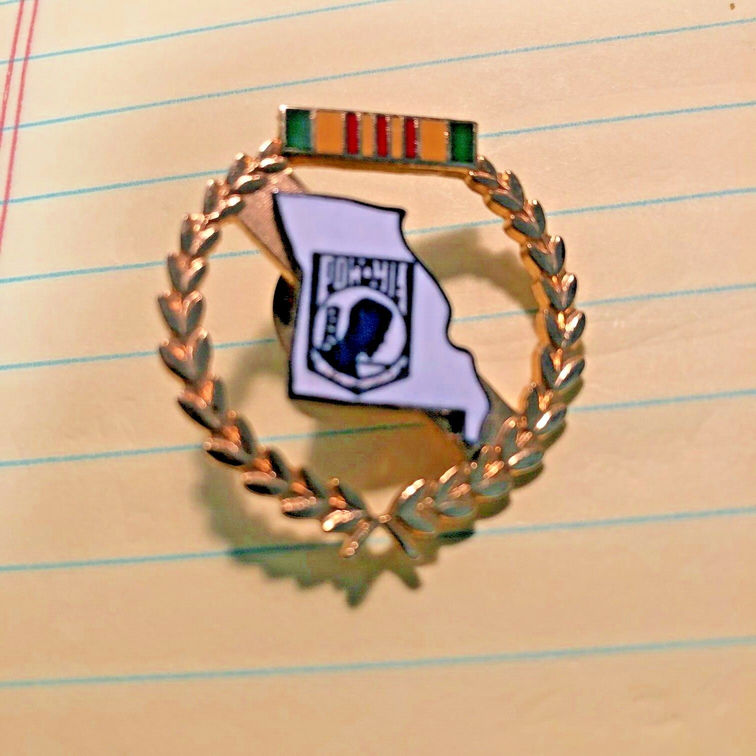 Georgia POW*MIA Vietnam Pin with Wreath  Price Reduction