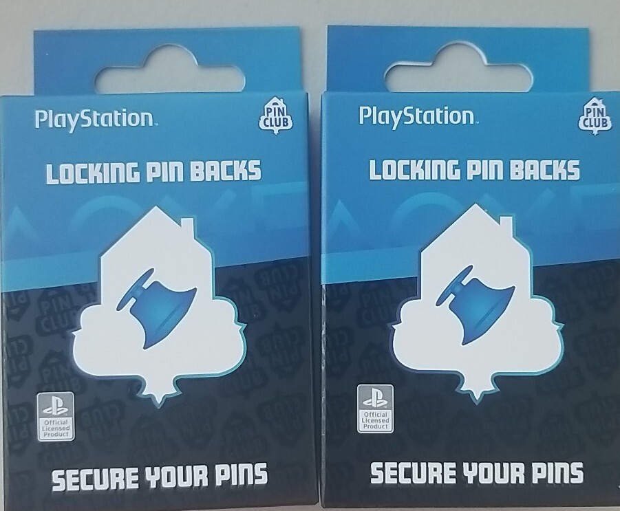 Playstation Pinclub Locking Pin Backs Secure Your Pins 5 Per Box Lot Of 2