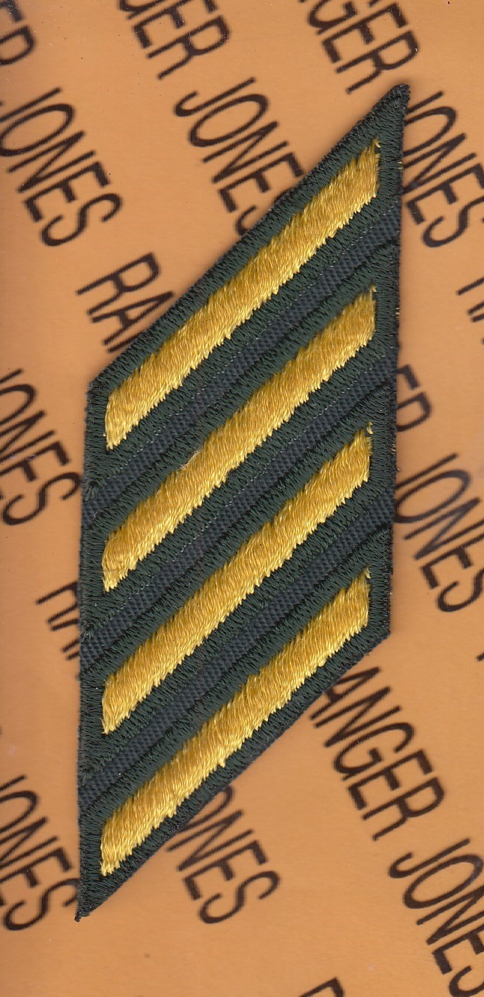 US Army Years of Service Stripes Hashmark Class A's ~4" patch 4=12-14 years MALE