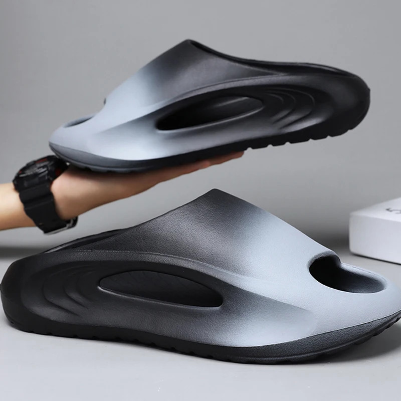 Comwarm New Men's Summer Sports Slippers Fashion Thick Bottom EVA Slides