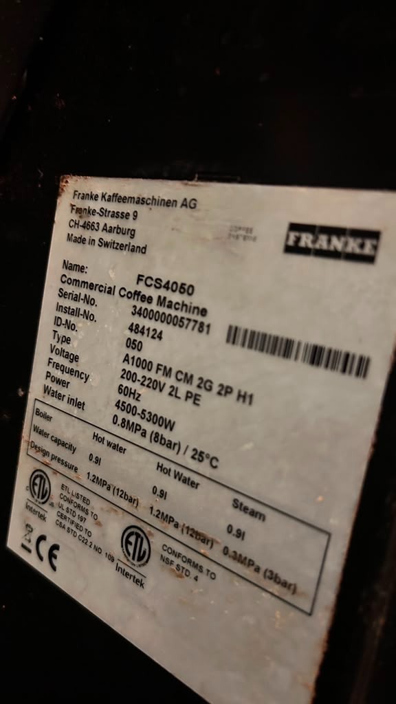 Franke A1000 Espresso Coffee Machine