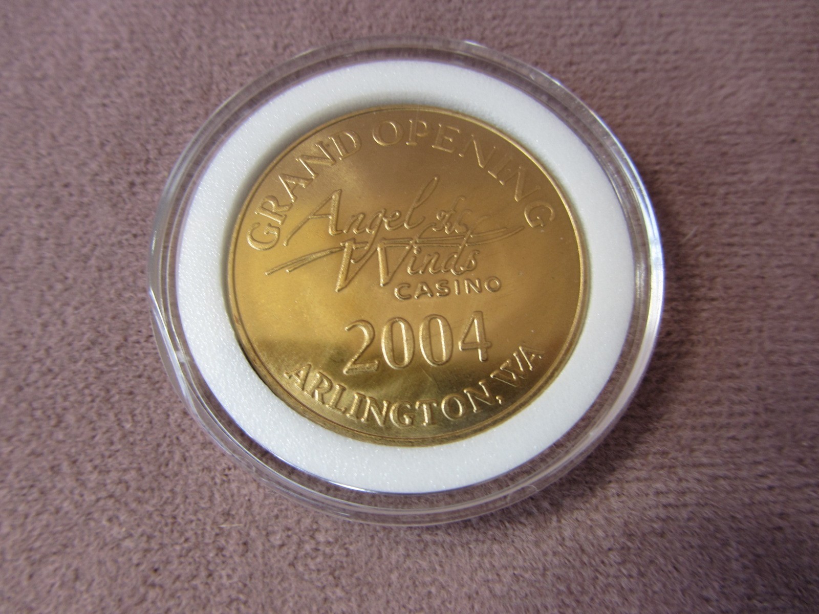 2004 Angel of the Winds Casino Arlington WA Grand Opening Coin Stillaguamish Tbe