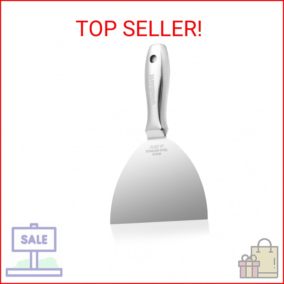 Goldblatt 6" Putty Knife, One-Piece Paint Scraper Tool, All Stainless Steel Join