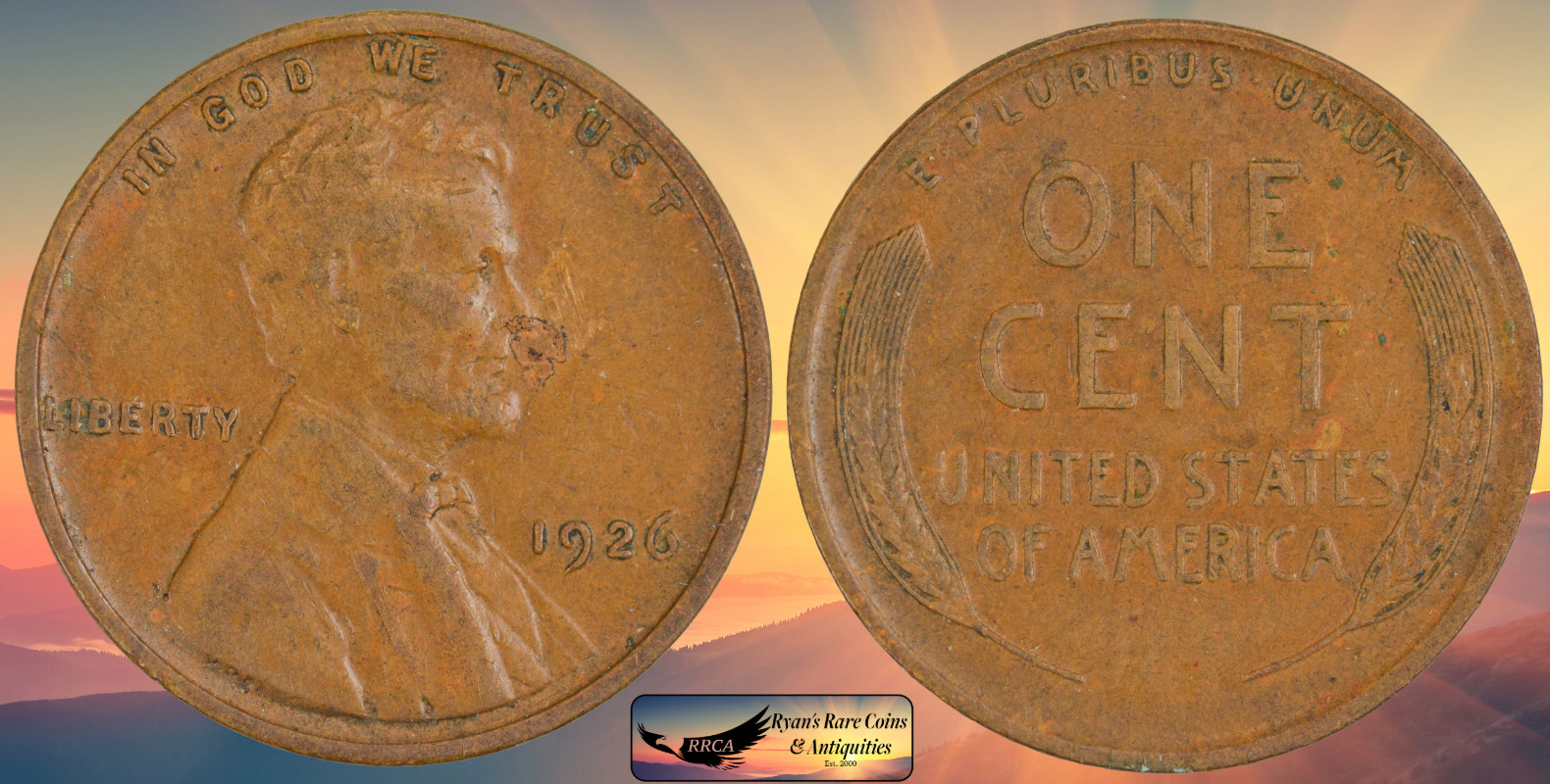1926 Lincoln Wheat Cent, Extremely Fine+ Condition, Penny, RRCA, C8696