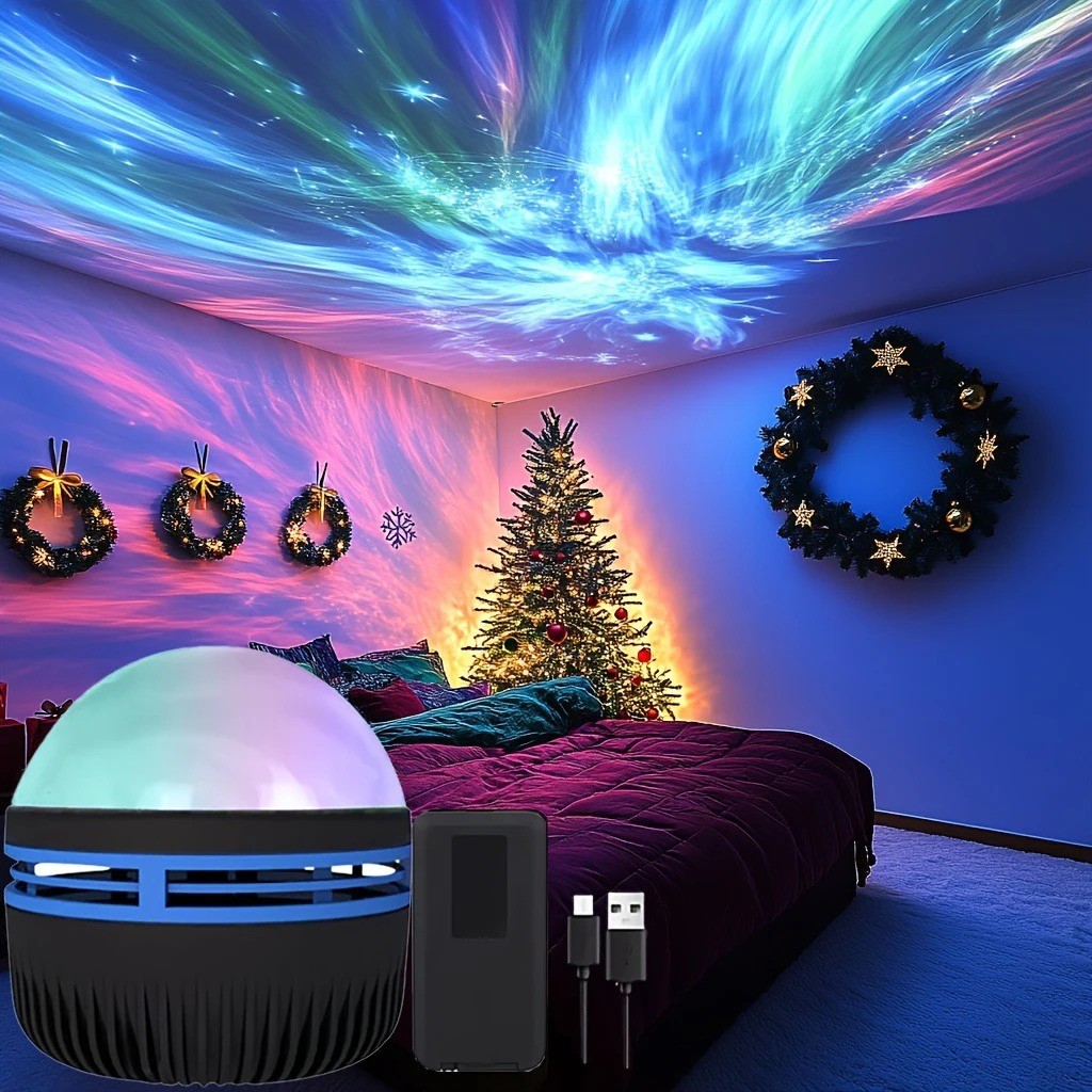 LED Northern Lights Projector Aurora Borealis Lamp RGB Bedroom Light