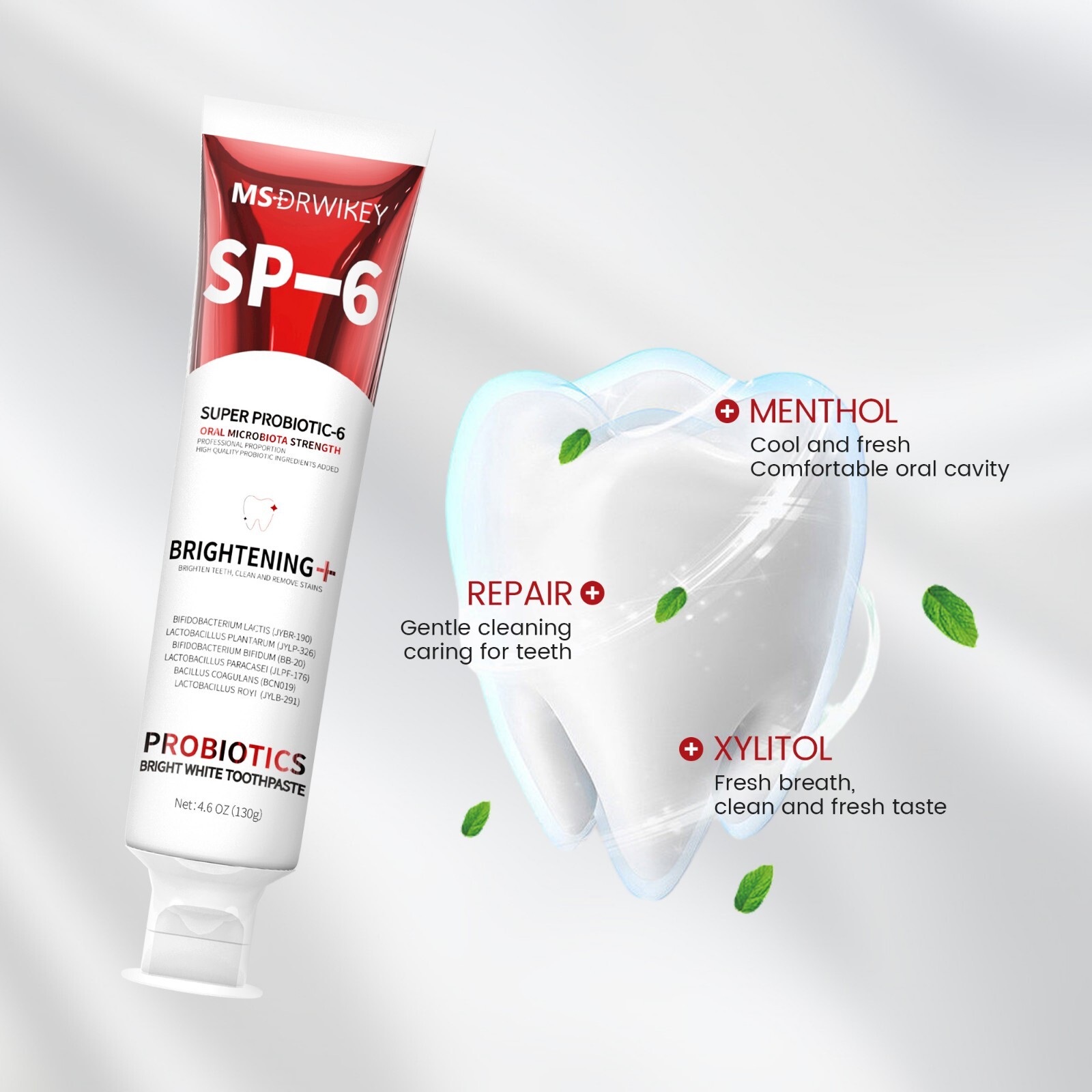 MSDRWIKEY 3-Pack Toothpaste Bundle | SP-6 Whitening & Cooling & 7-Pro
