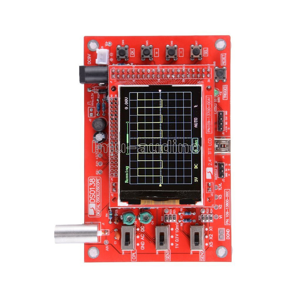 DSO138 2.4" TFT Digital Oscilloscope (1Msps) Fully Welded Assembled + Probe