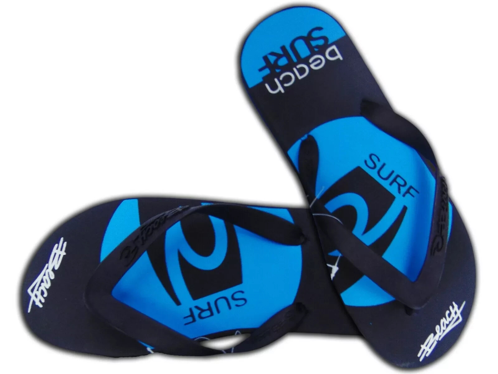 NWT SUMMER SOFT CASUAL FLIP FLOPS SANDALS POOL IN-OUTDOOR MEN'S NAVY BEACH SHOES