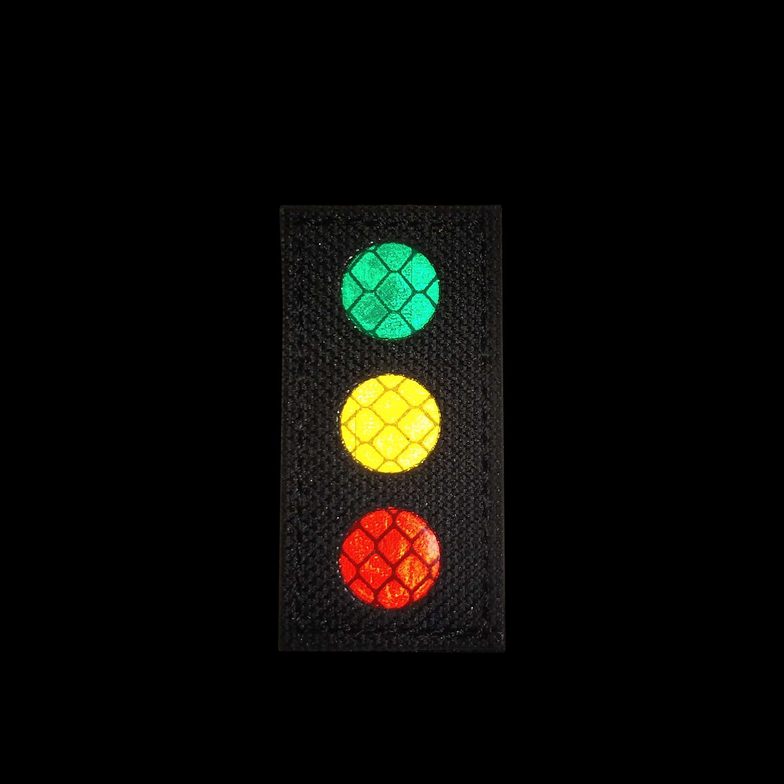 Reflective IR Red Green Light Traffic Signal Hook Look Patch Glow In Dark Badge*