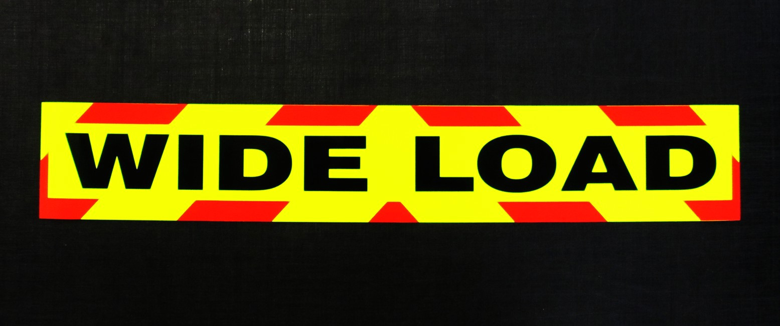 Wide Load Fluorescent Magnetic Warning Sign (Large 1200mm)
