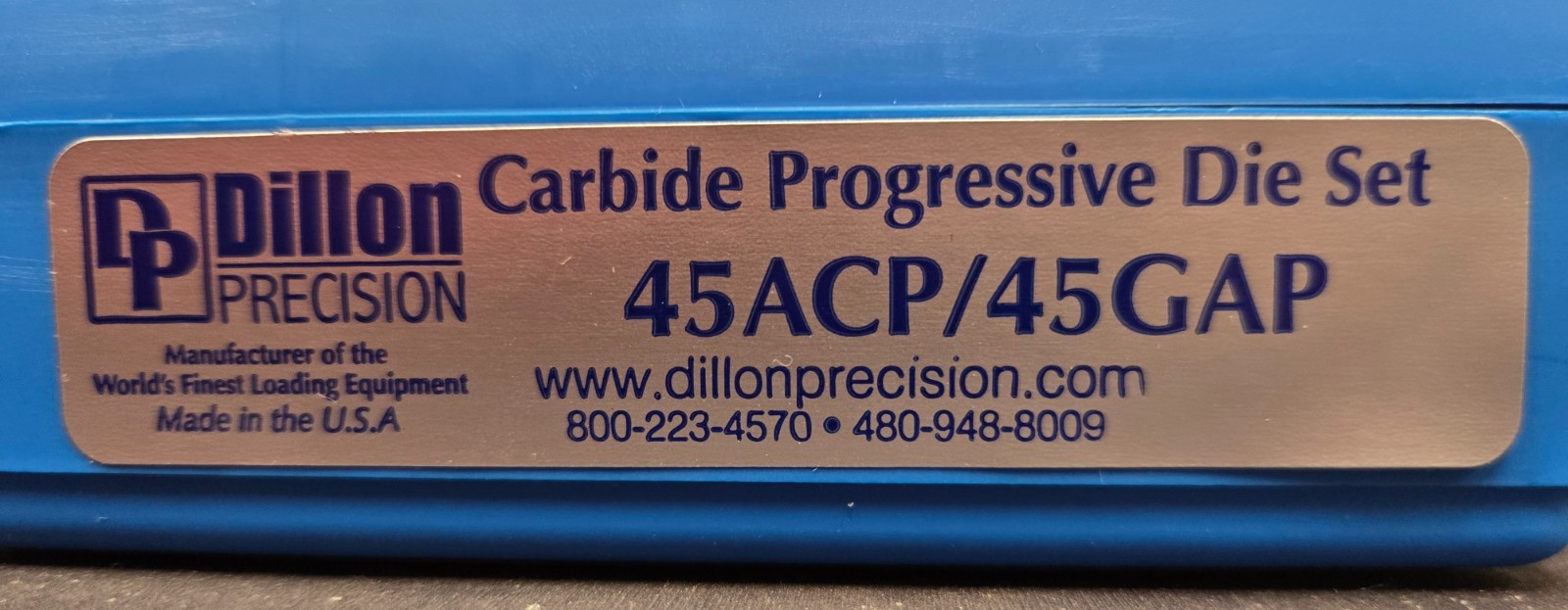 Dillon Precision .45 ACP CARBIDE 3 Die Set #14404 NEW SEALED
