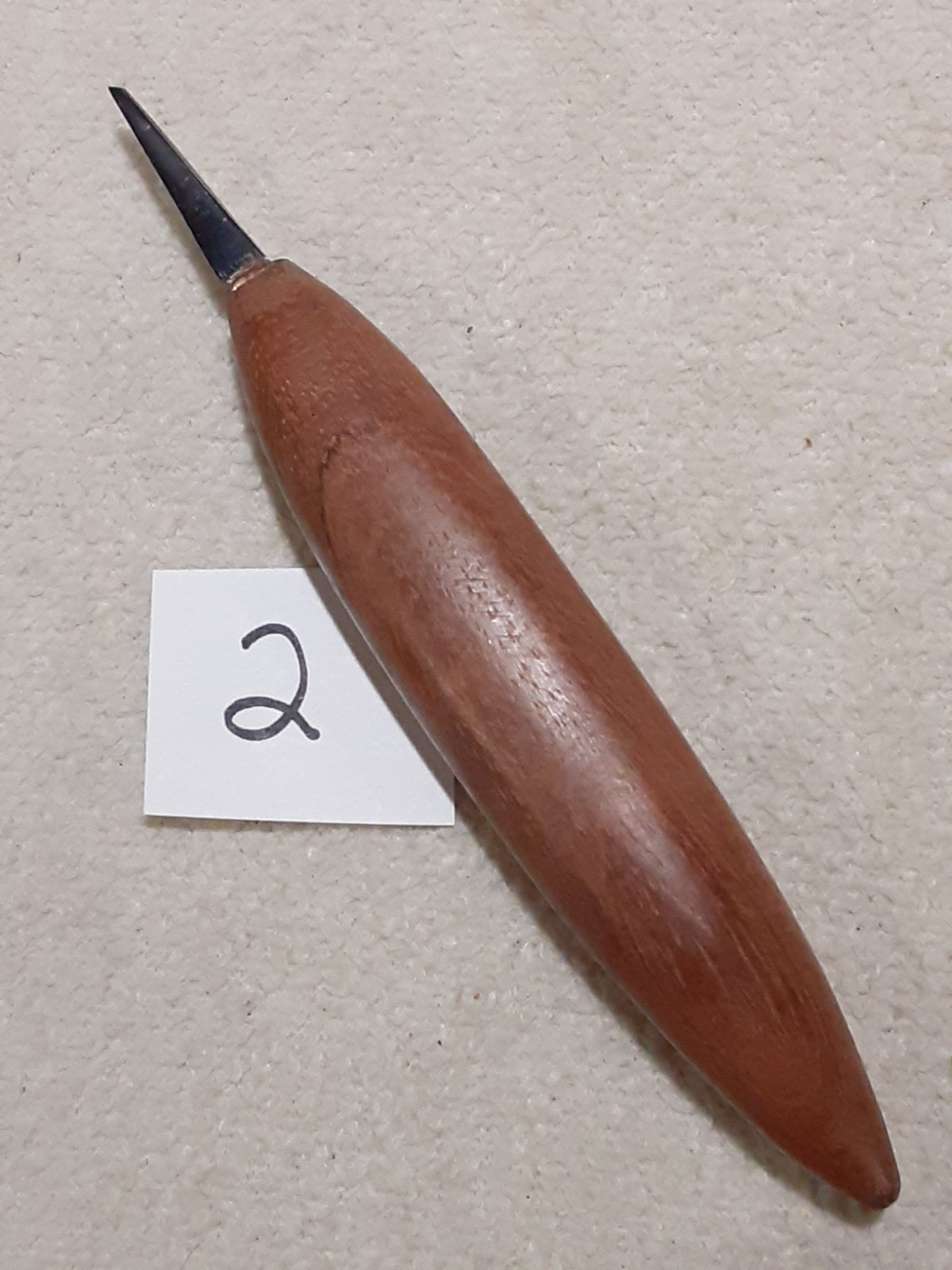VINTAGE WOOD CARVING KNIFE WOODCARVING KNOTTS KNIVES? WHITTLING WALNUT HANDLE 2