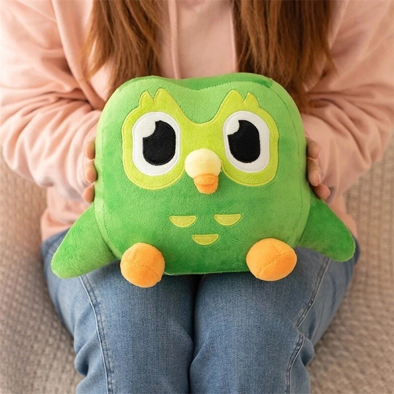 Green Duolingo Owl Plush Toys Duo Plushie Of Duo The Owl Cartoon Anime Owl Doll