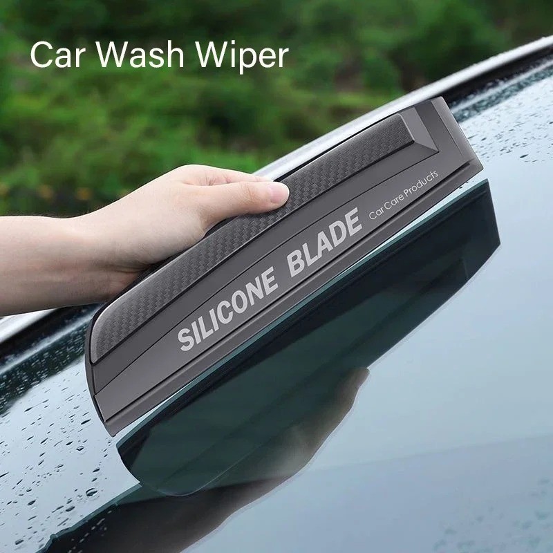Soft Silicone Car Squeegee Water Wiper Blade Window Glass Drying Scraper Tool