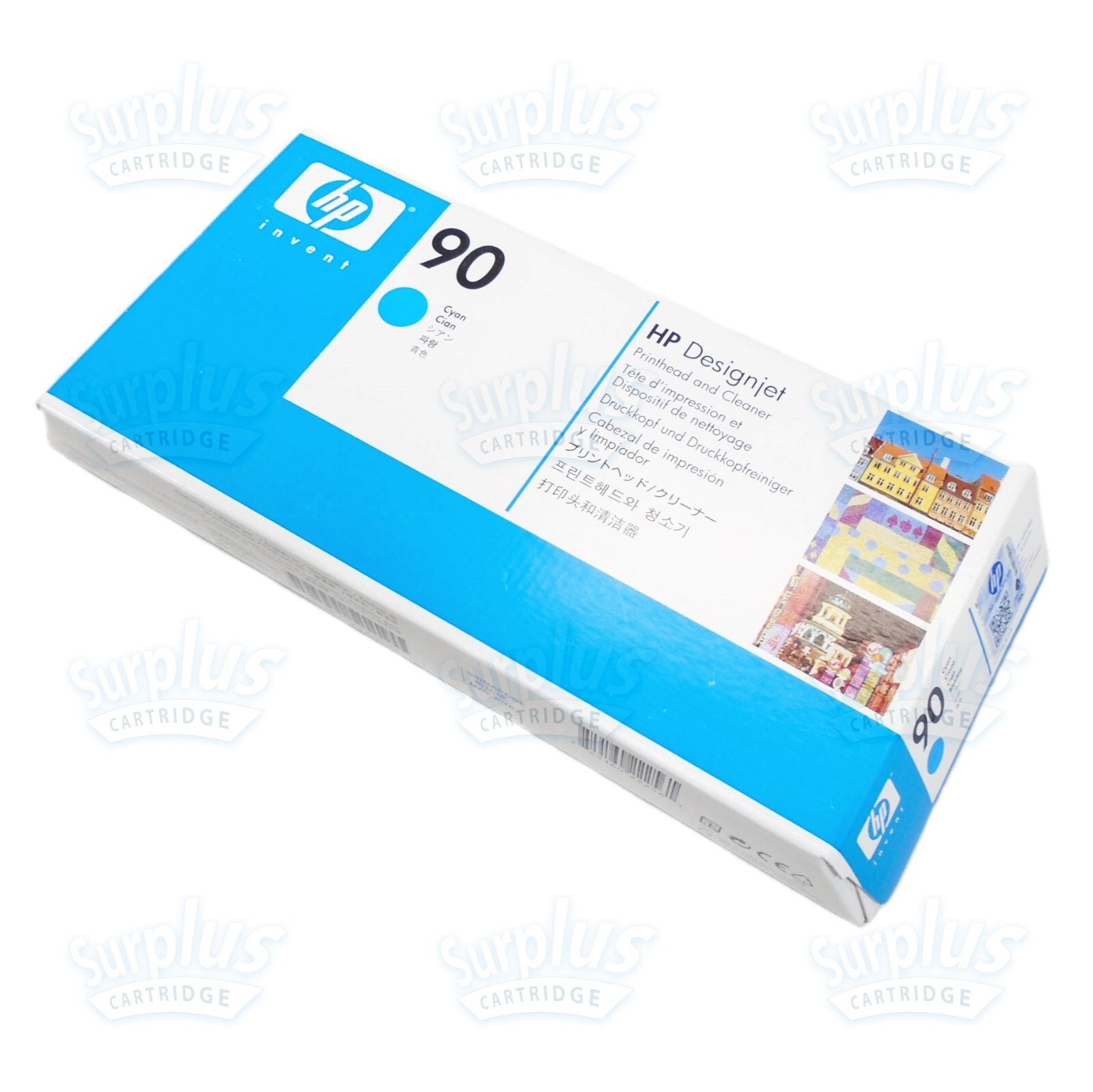 Genuine HP 90 Cyan Printhead & Cleaner C5055A DesignJet 1050 1055 (Retail Box)
