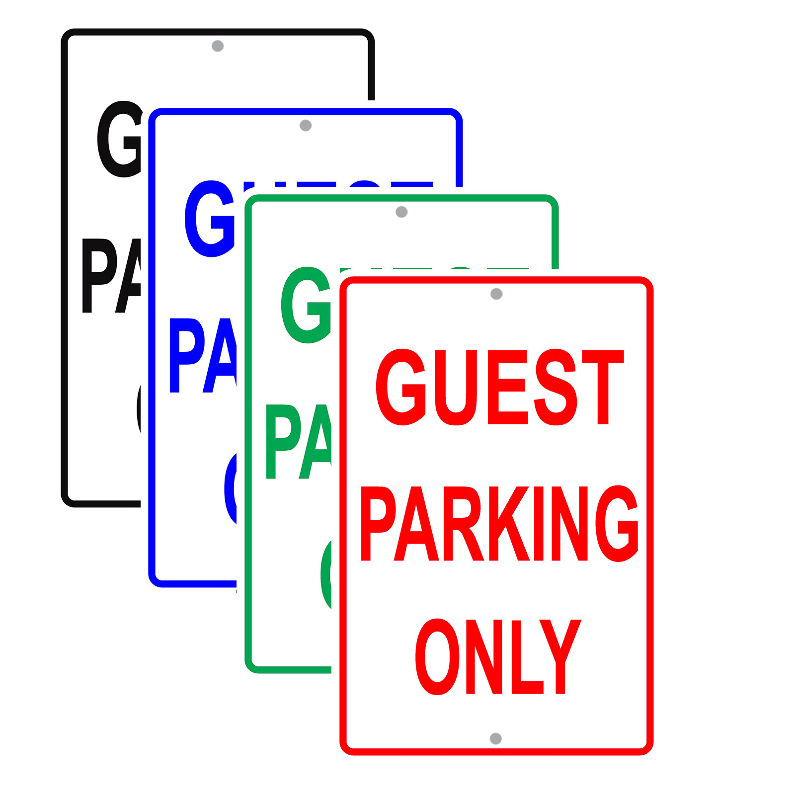 Guest Parking Only Guest And Visitor Parking Lot Area Notice Aluminum Metal Sign