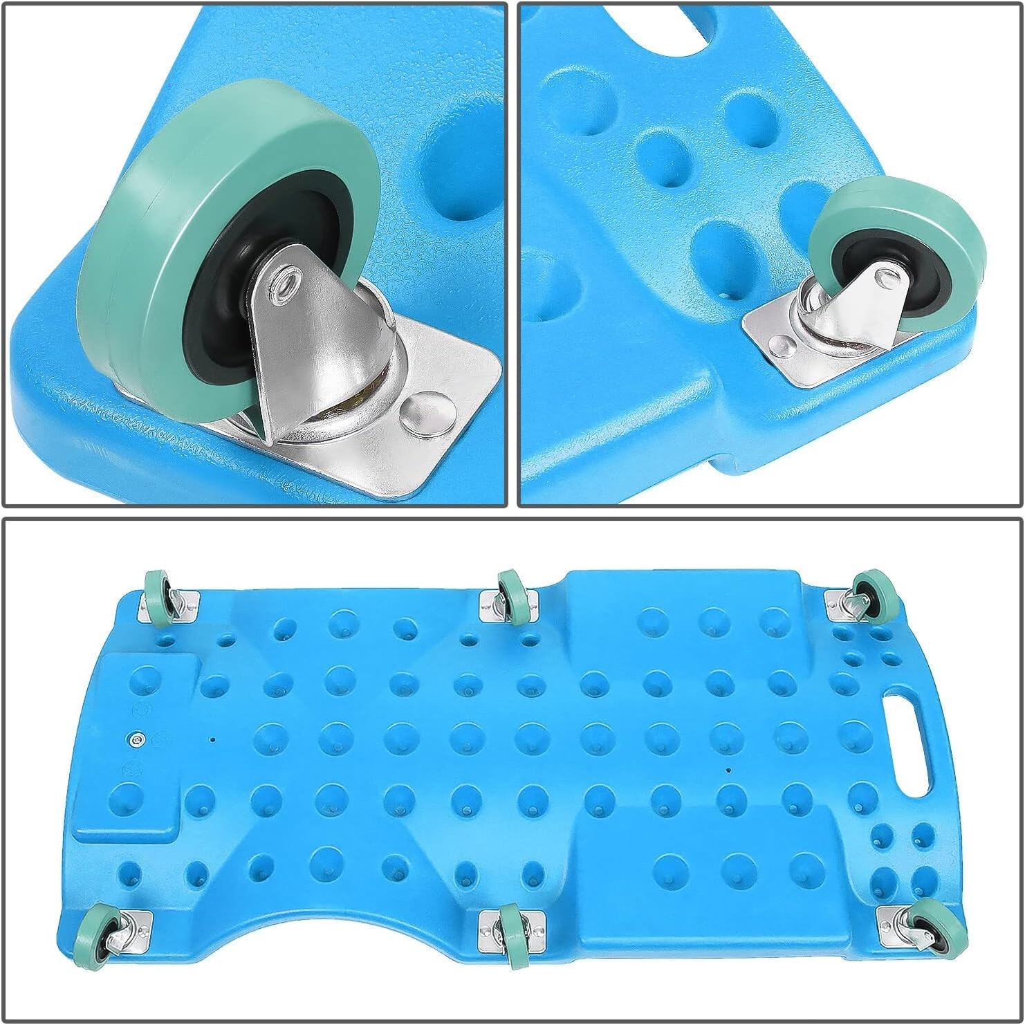 40Inch Low Profile Plastic Rolling Garage Shop Creeper with Padded Headrest,T...
