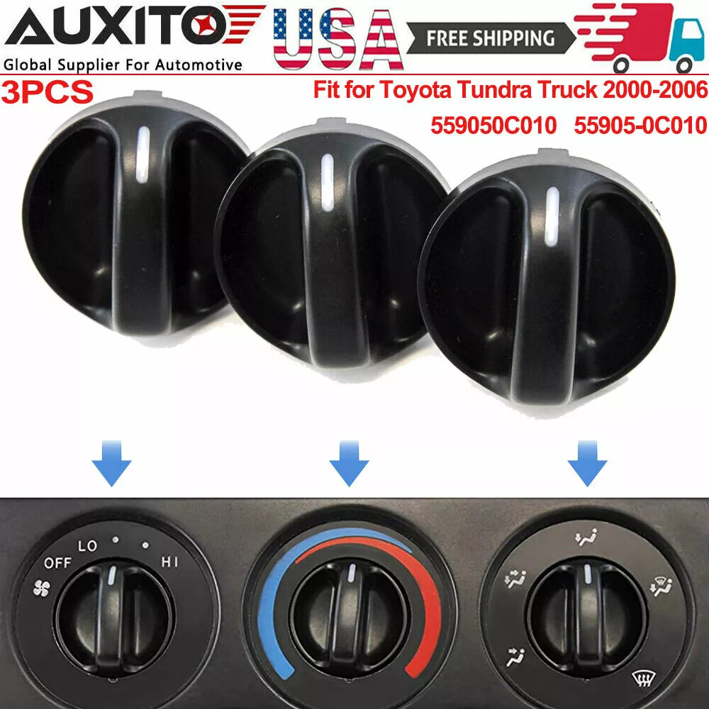 3 Air Conditioning Control Panel Knob Button Switch for Toyota Tundra 559050C010