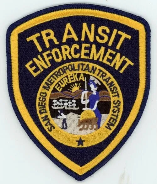 CALIFORNIA CA SAN DIEGO TRANSIT ENFORCEMENT NICE SHOULDER PATCH SHERIFF POLICE
