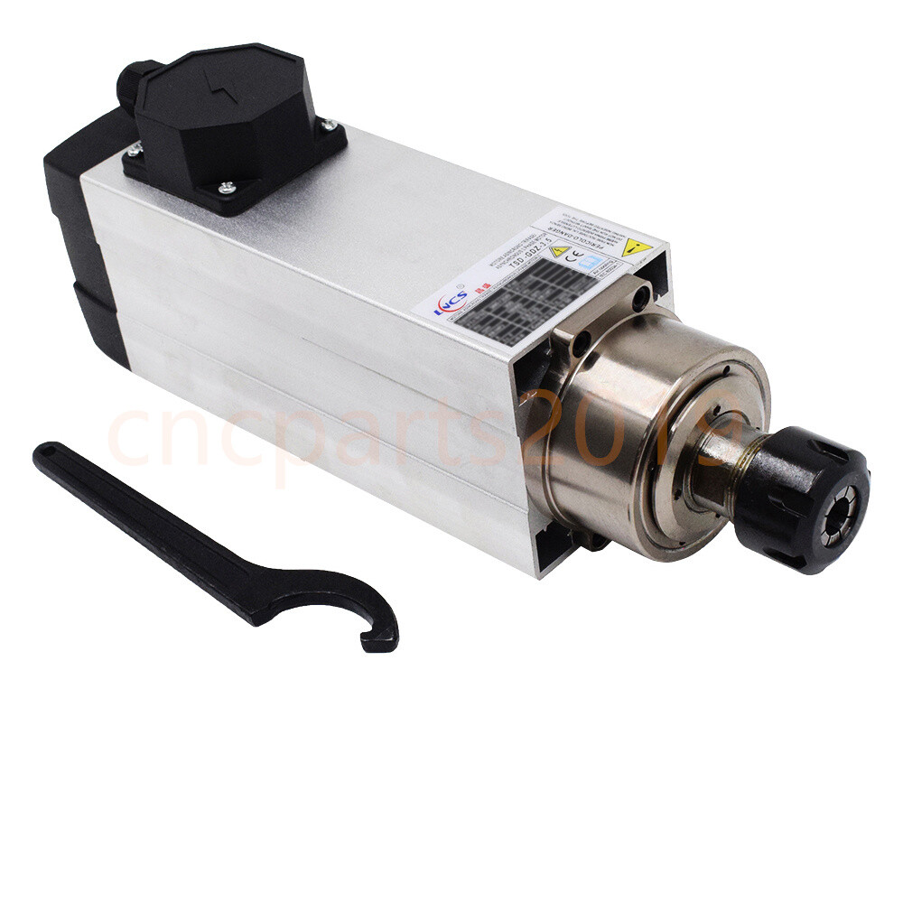 3.5KW 220V Square Air Cooled Spindle Motor ER25 18000rpm CNC Milling Wood Router