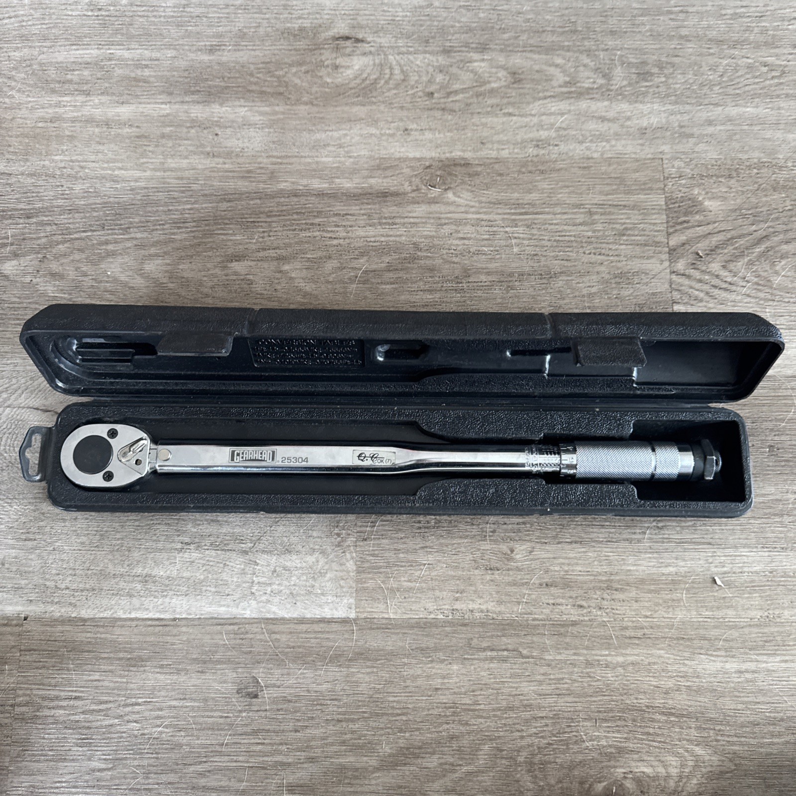 gearhead torque wrench #25304 Gear Head W/ Black Case 1/4” Drive Heavy Duty