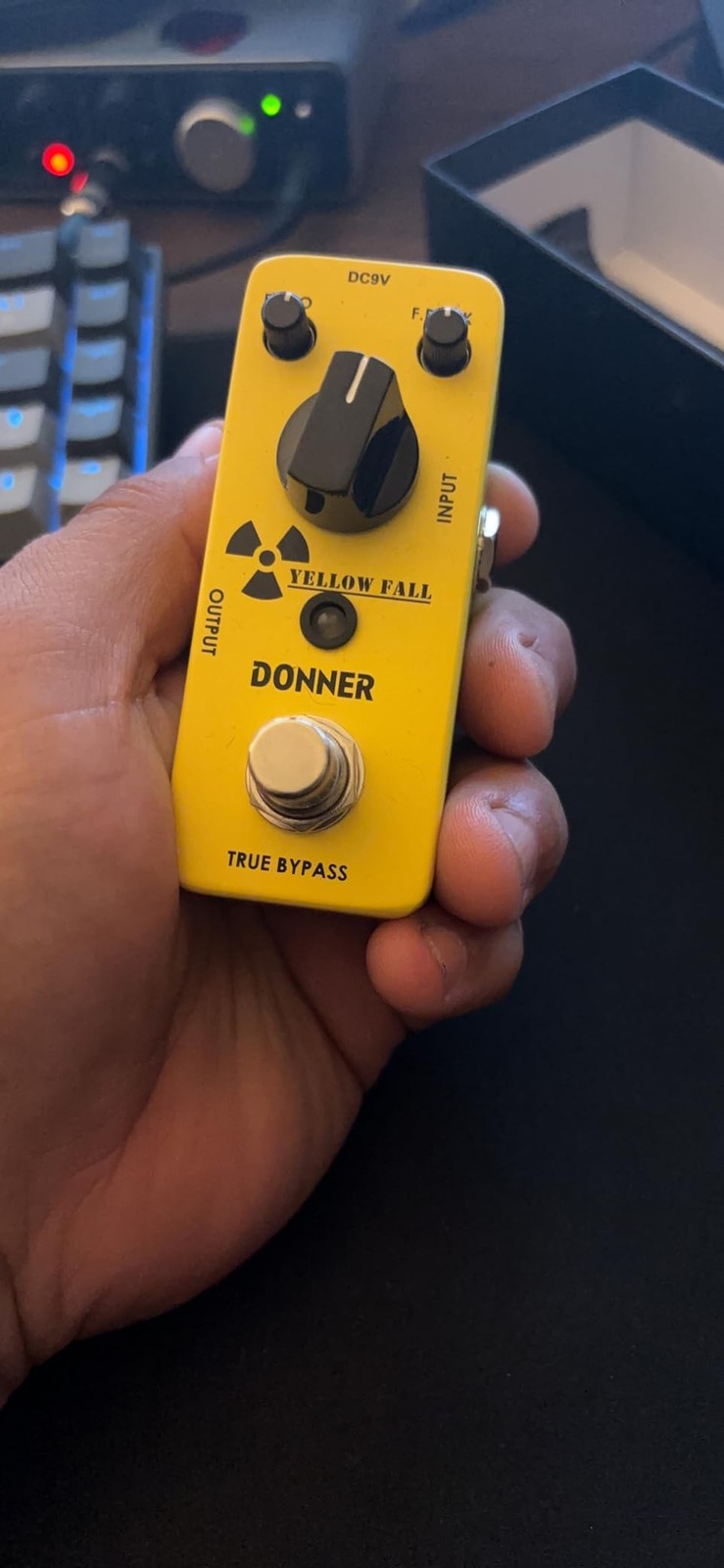 Donner Analog Guitar Delay Pedal for Pedal Boards Electric Guitar Yellow Fall