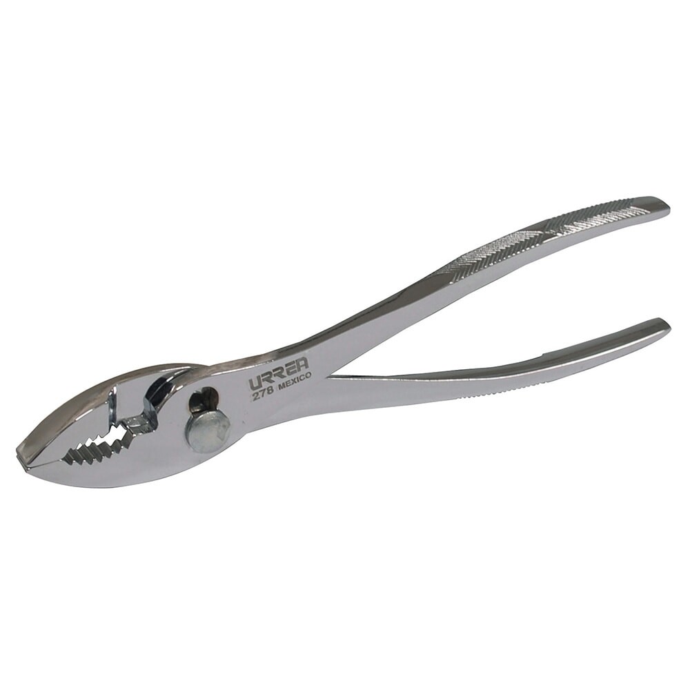 URREA 278 Slip Joint Pliers Chrome Finish 8" Long