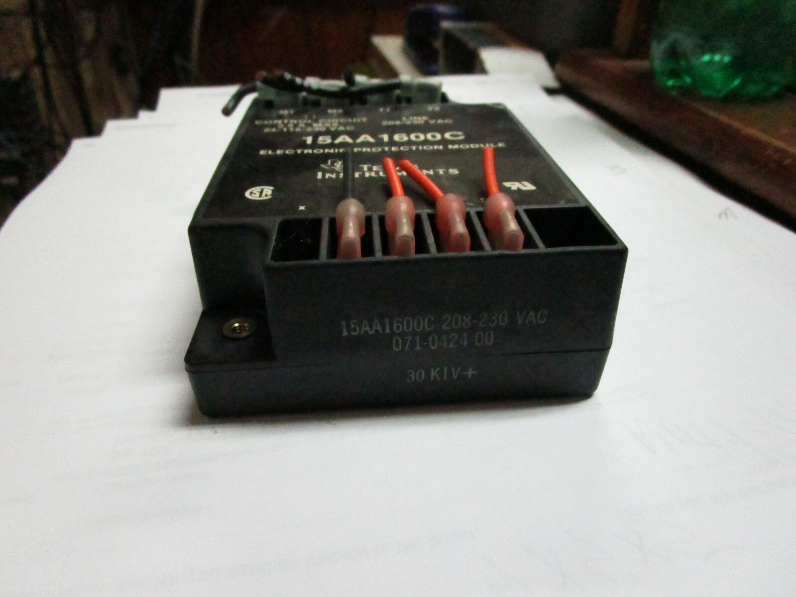 TEXAS INSTRUMENTS 15AA1600C COMPRESSOR PROTECTION MODULE 071-0424-00