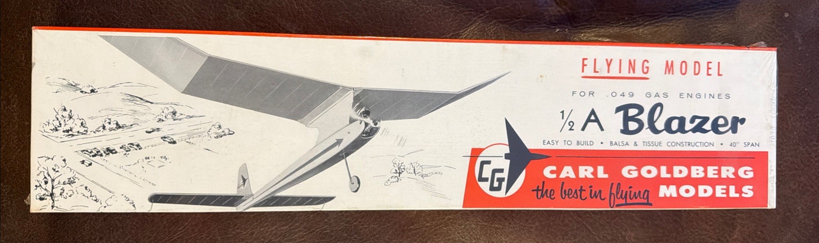 Carl Goldberg 1/2a Blazer NOS Balsa R/C Model Airplane Kit New Vintage Sealed