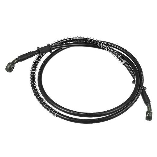 55.12" 10mm 28 Degree Motorcycle Braided Brake Clutch Oil Hoses 140cm Black