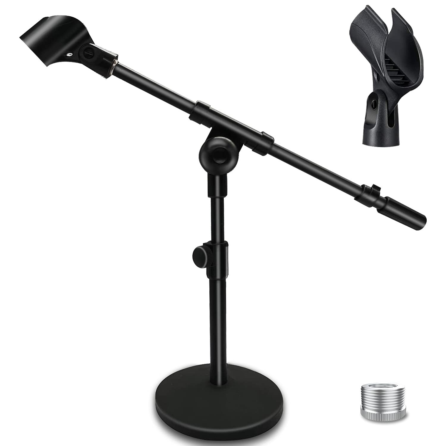 Adjustable Desktop Mic Stand, Desk Stand Tabletop Table Top Microphone Stand ...