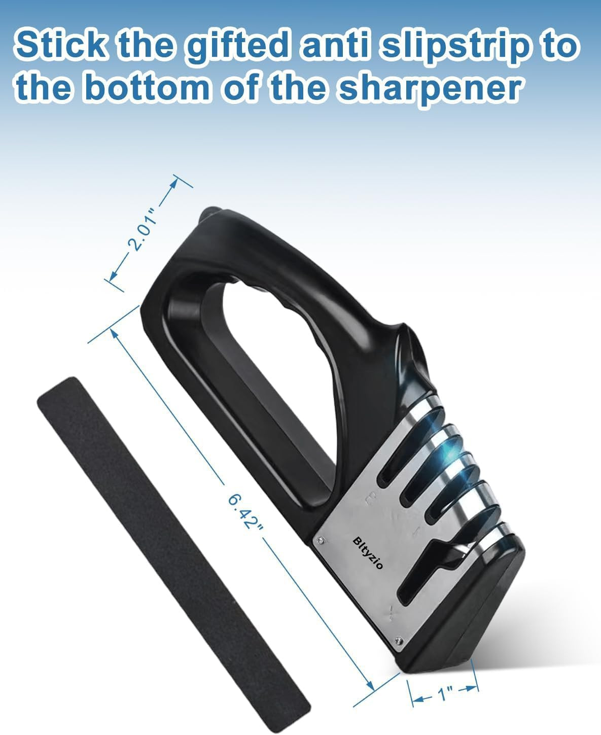 4-In-1 Manual Knife Sharpener for Kitchen Knives & Scissors, Professional Pull-T