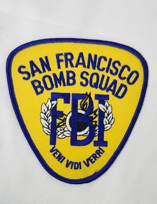 SAN FRANCISCO, CA. CALIFORNIA FBI FIELD OFFICE EOD BOMB SQUAD FED POLICE PATCH