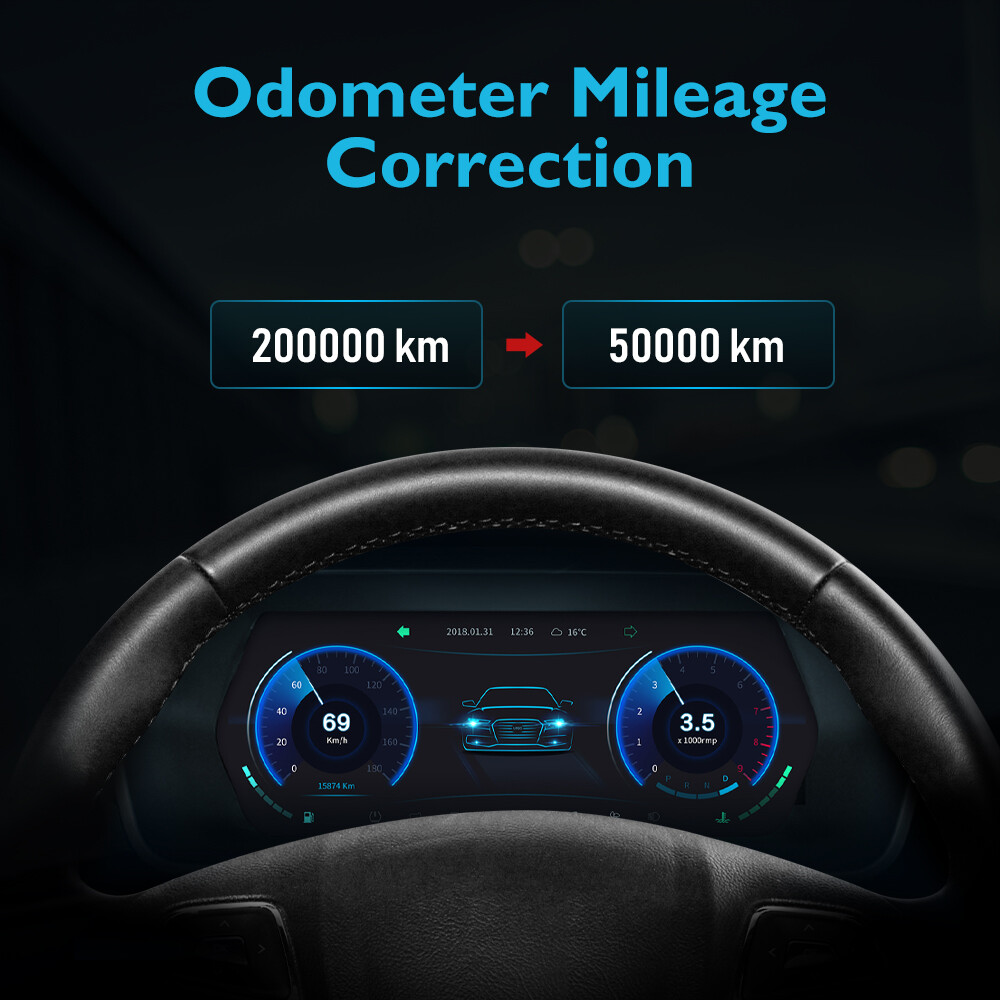 CAR CLUSTER ODOMETER MILEAGE CORRECTION ADJUSTMENT OBD2 KEY CODING PROGRAMMING
