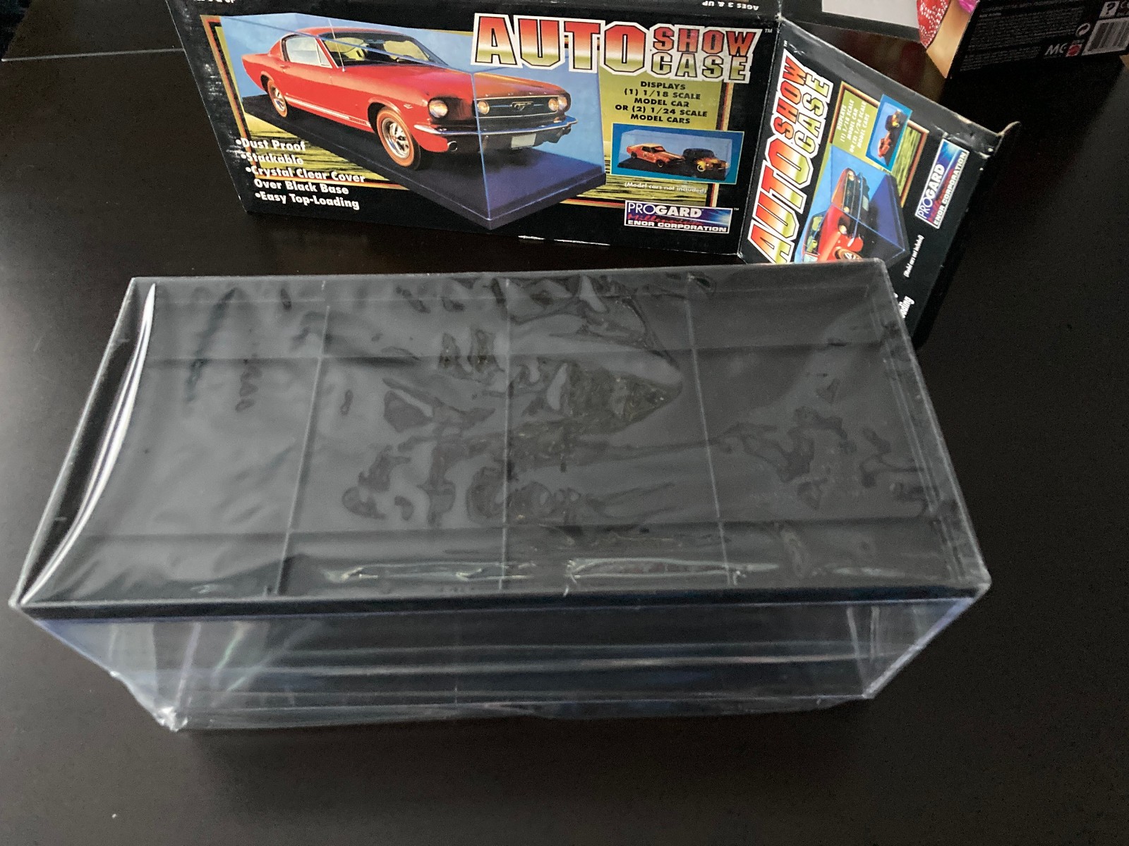 Vintage stackable PROGARD Auto Show acrylic clear Case Displays 1:18, 1:24 NIB#3