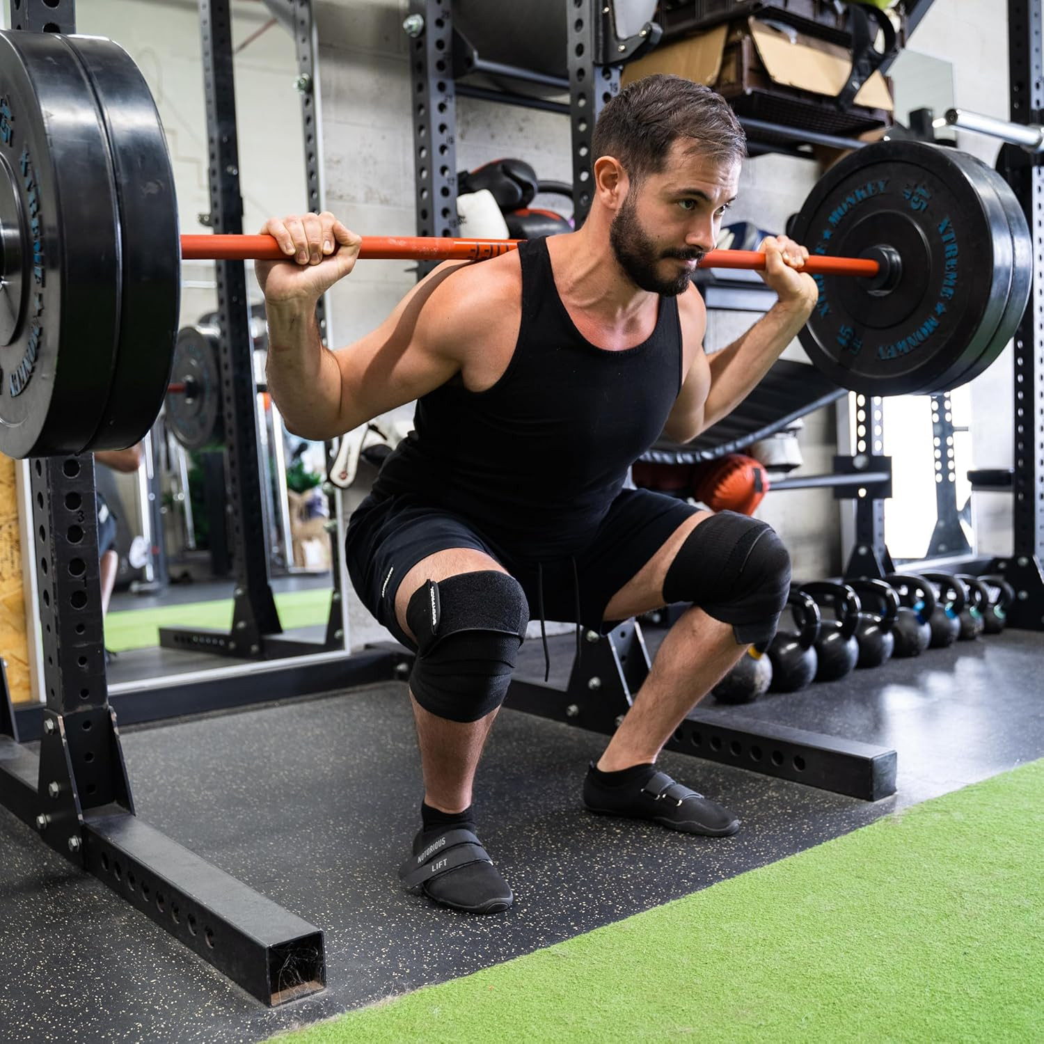 Knee Wraps 2-Pack for Squats Weightlifting Powerlifting 76in Elastic Support