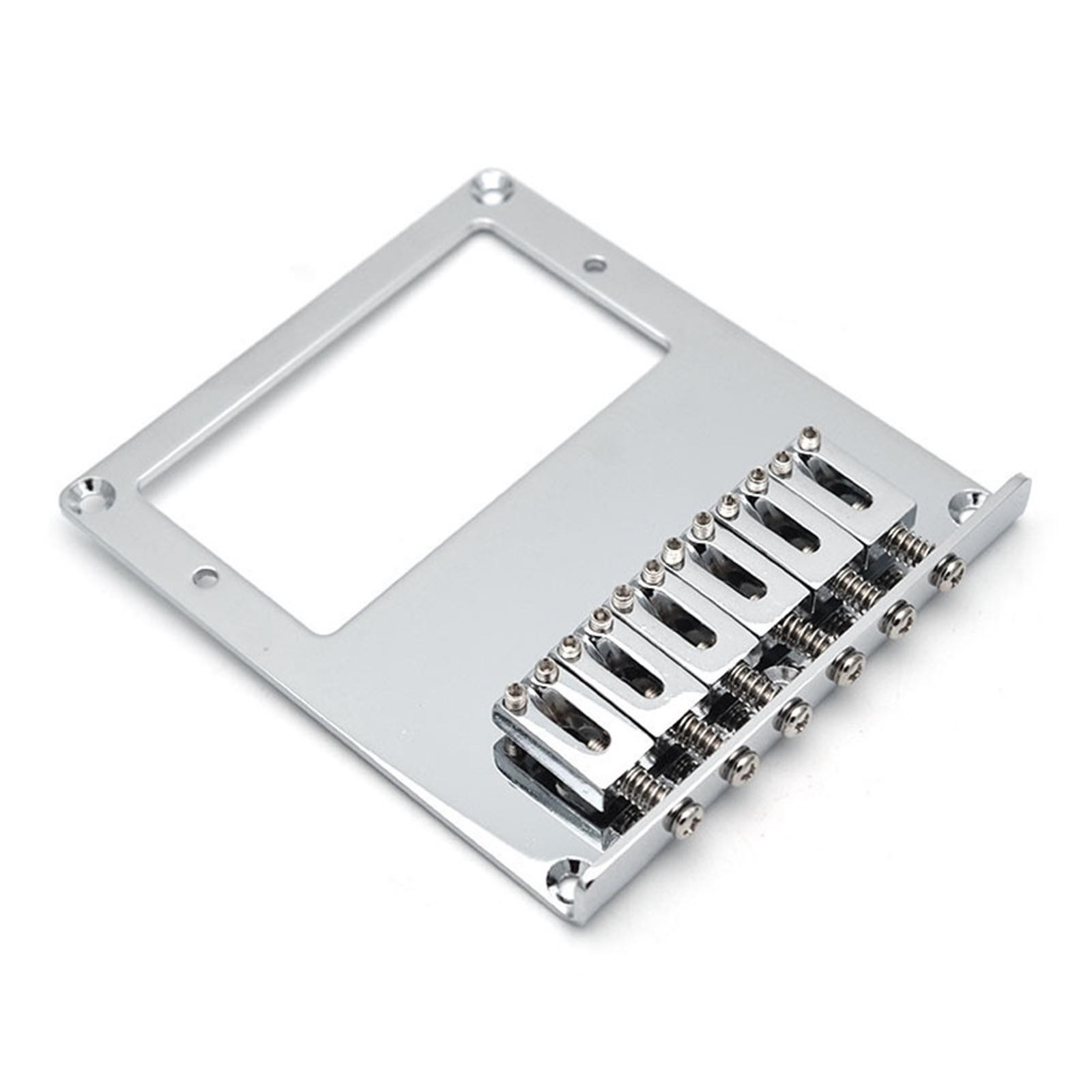 Top-Loading Chrome 6 String Hardtail Guitar Bridge for Tele Telecaster Guitar