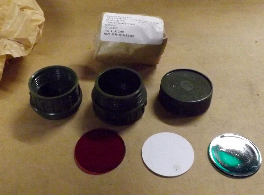 NATO.Army torch angle head. Filter kit.Green,Red,white.x 2.NOS.