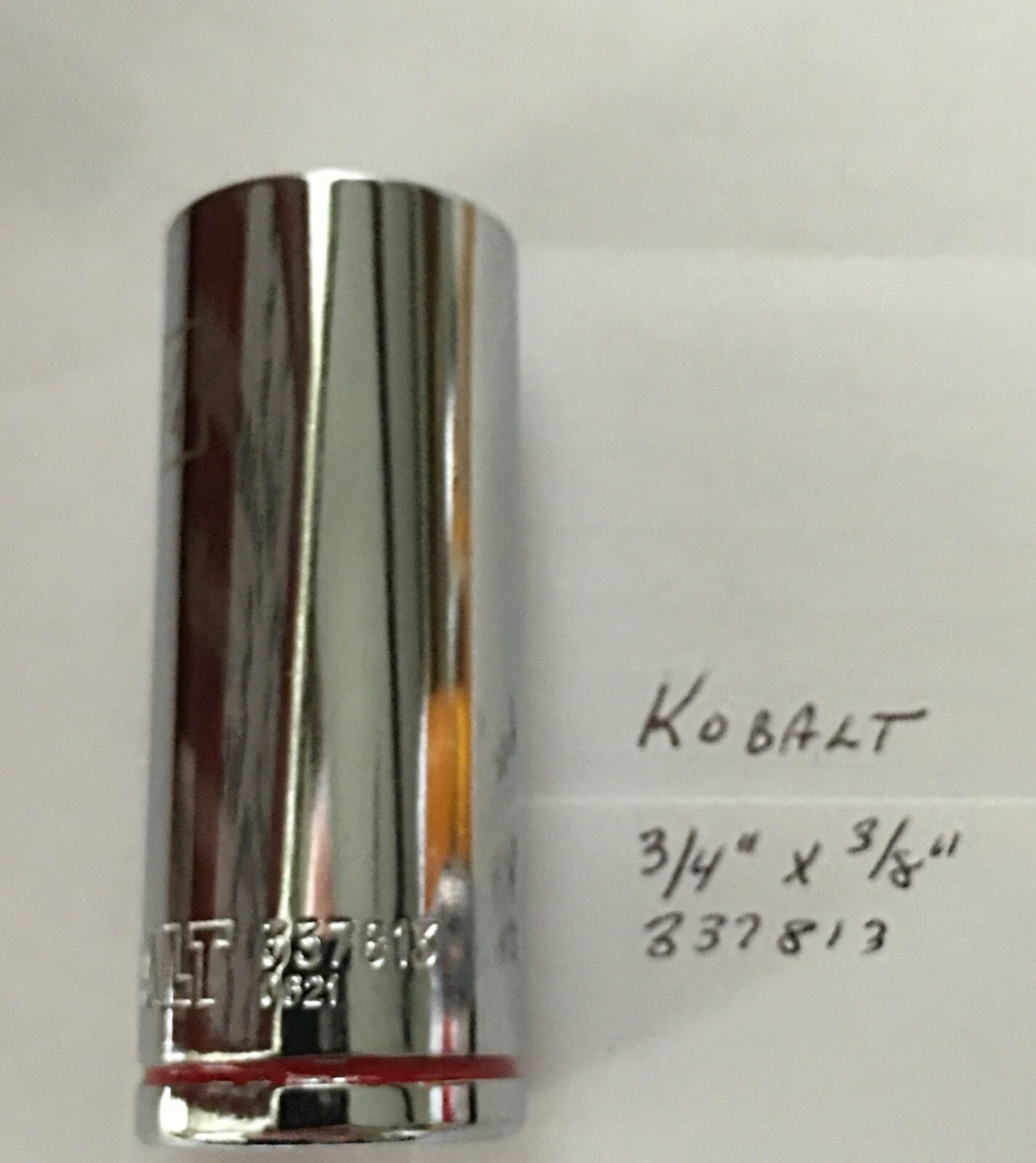 KOBALT  3/4" x 3/8" DR  DEEP   SOCKET  # 337813  12Pt Free USA Shipping