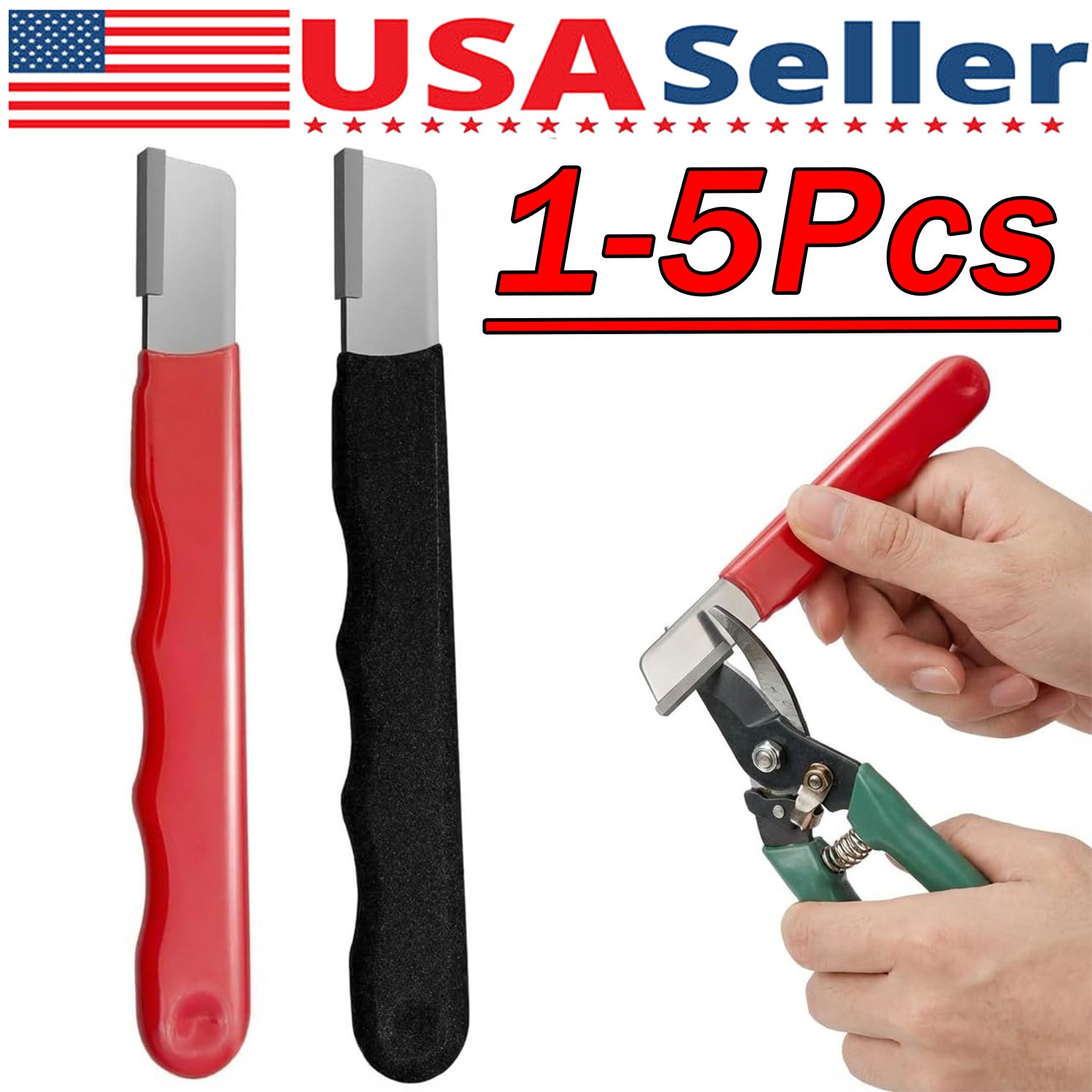 Black/red Garden Tool Sharpener QuickGardening Scissors Sharpener for Lawn Mower