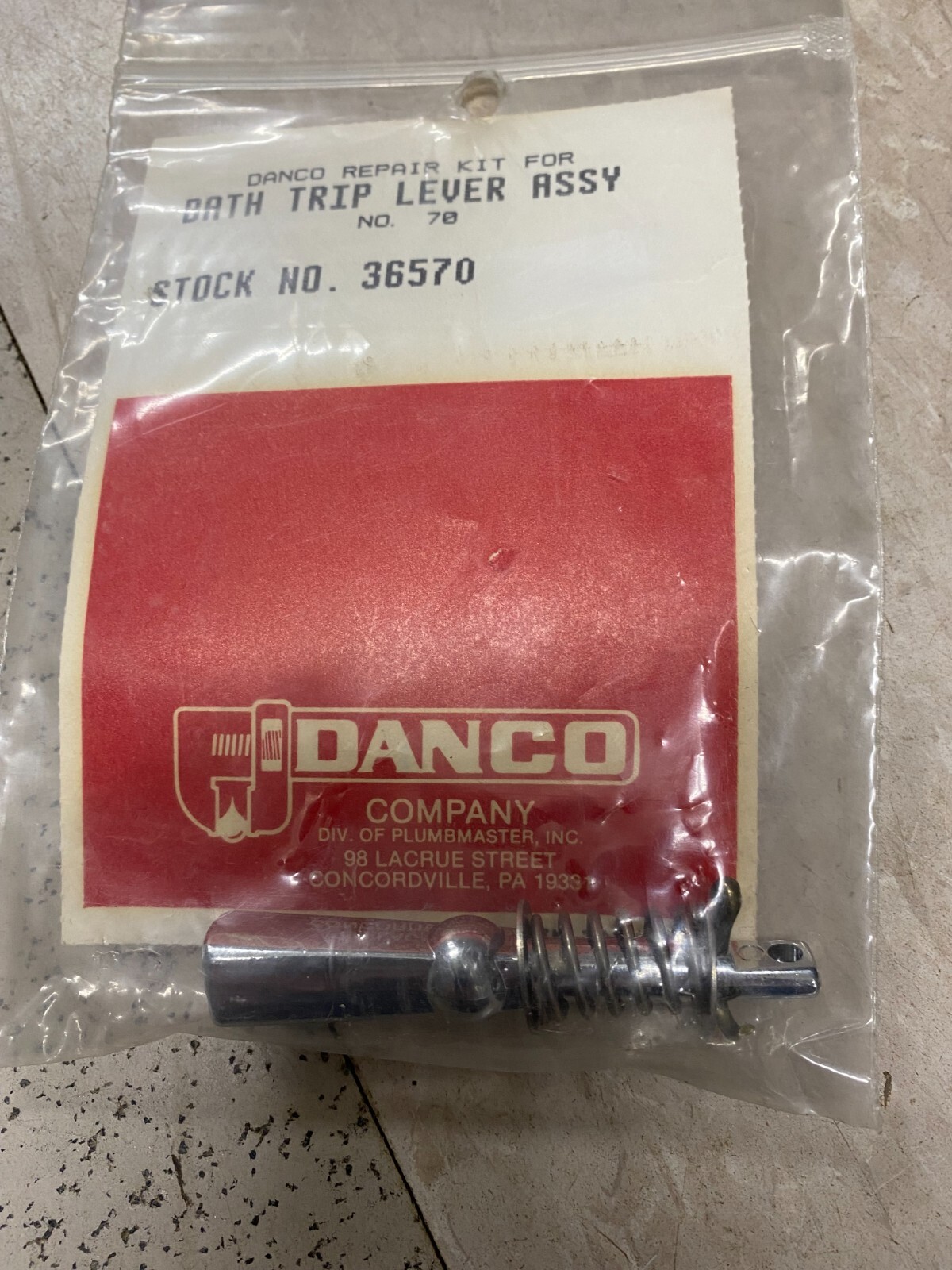 Danco 36570 REPLACEMENT ASSEMBLY FOR BATH TUB DRAIN ASSEMBLY KIT