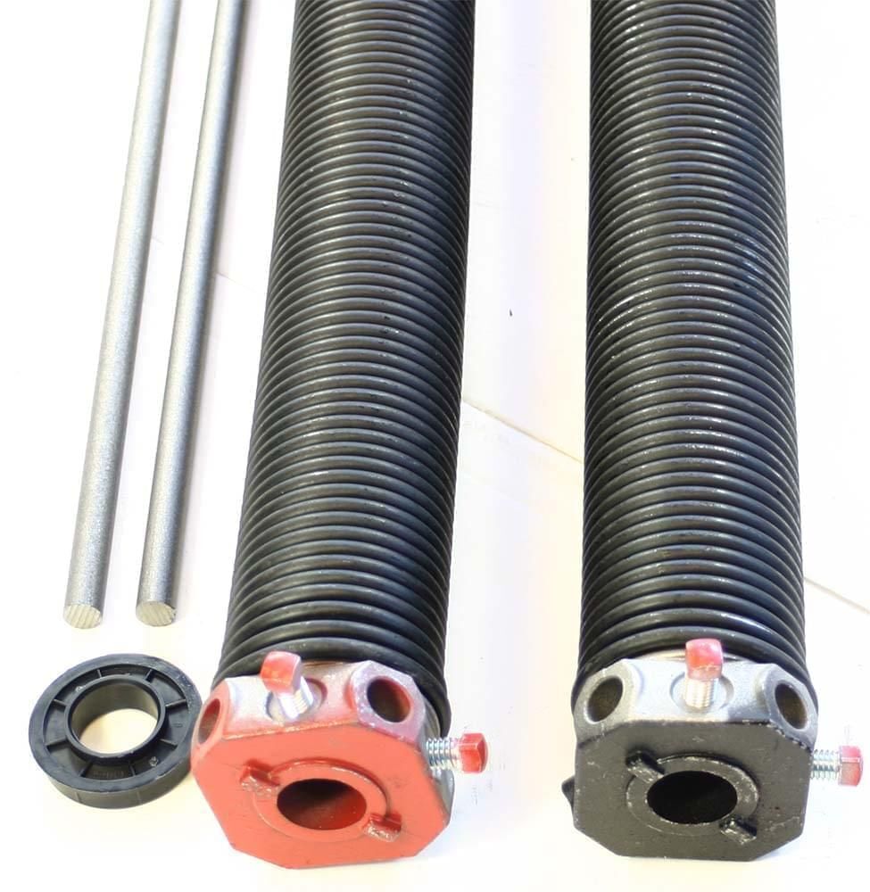.283 x 2-1/4" x 47" Pair of Raynor Garage Door Torsion Springs Pair With Bars