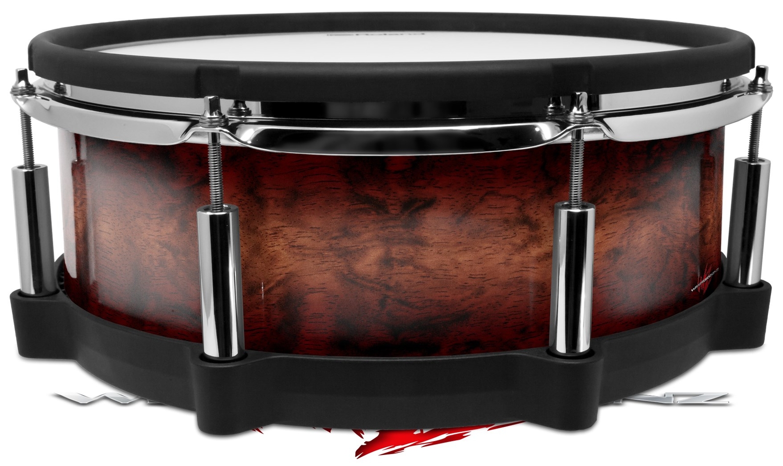 Wrap for Roland vDrum Shell PD140 Exotic Wood Waterfall Bubinga Burst Red Cherry