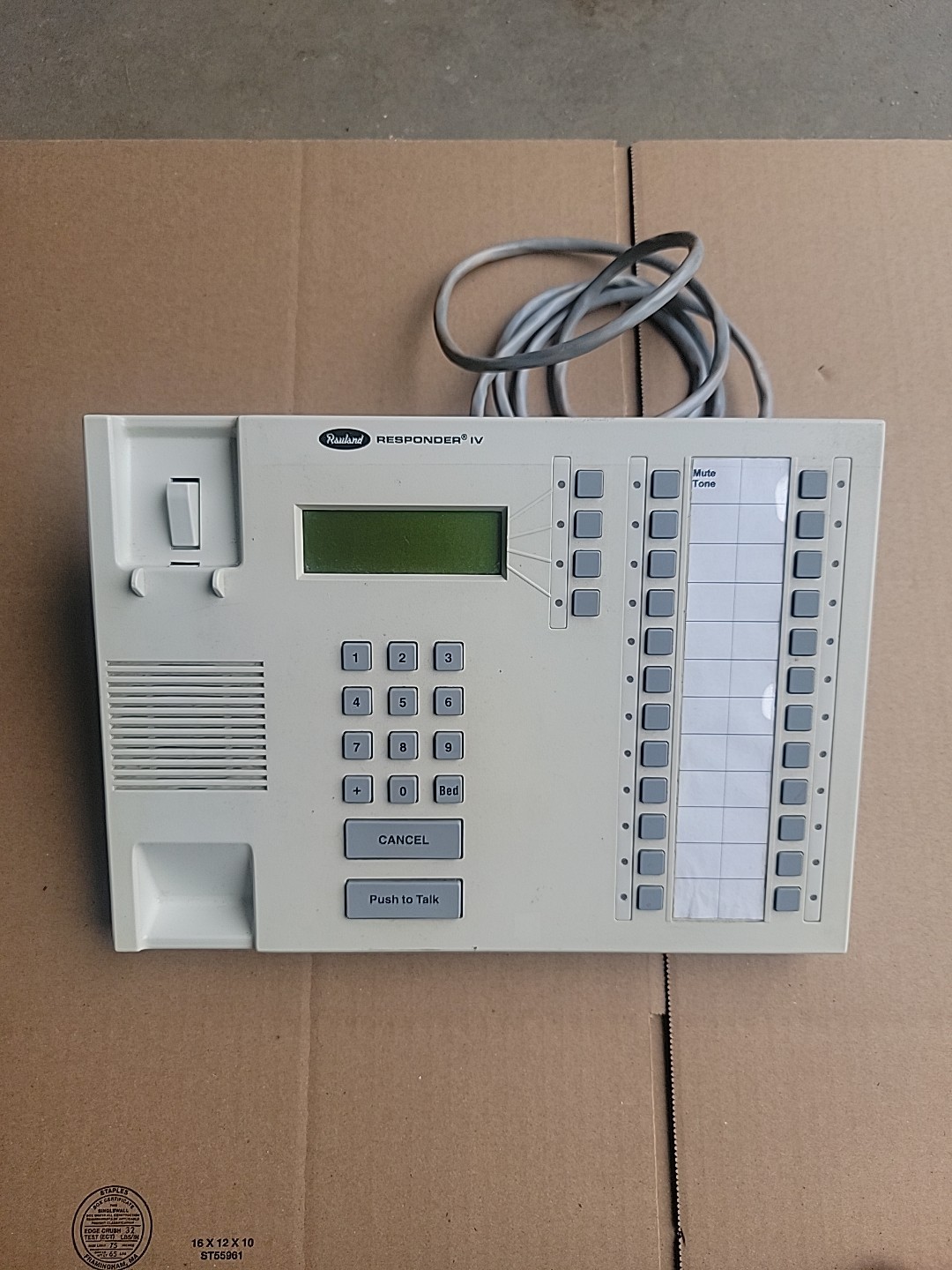Rauland Model NCLCD, Responder IV Master Console , Missing Headset
